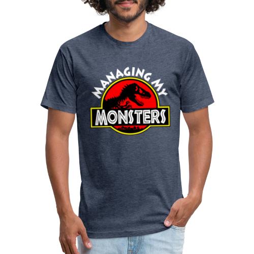 Managing my monsters - Men’s Fitted Poly/Cotton T-Shirt