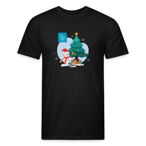 BYS Christmas Scene Logo - Fitted Cotton/Poly T-Shirt by Next Level