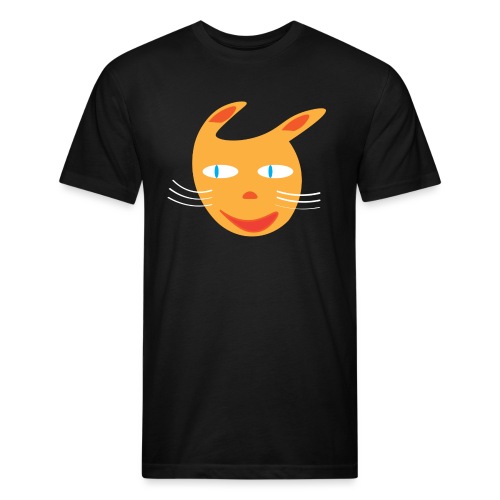 happy cat - Men’s Fitted Poly/Cotton T-Shirt