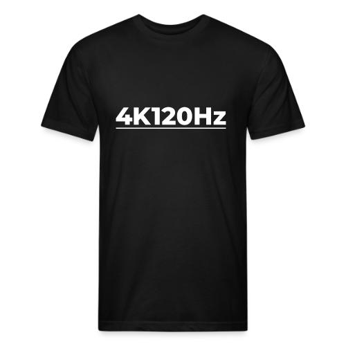 White 4K120Hz Collection - Men’s Fitted Poly/Cotton T-Shirt