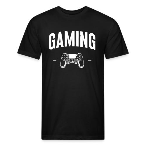 White Gaming Collection - Men’s Fitted Poly/Cotton T-Shirt