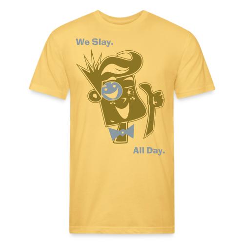 We Slay All Day Shiny Shirt Metallic Silver & Gold - Unisex Poly/Cotton T-Shirt