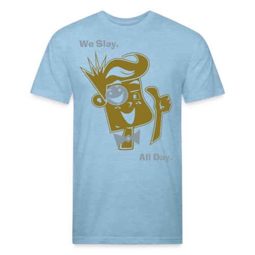 We Slay All Day Shiny Shirt Metallic Silver & Gold - Unisex Poly/Cotton T-Shirt