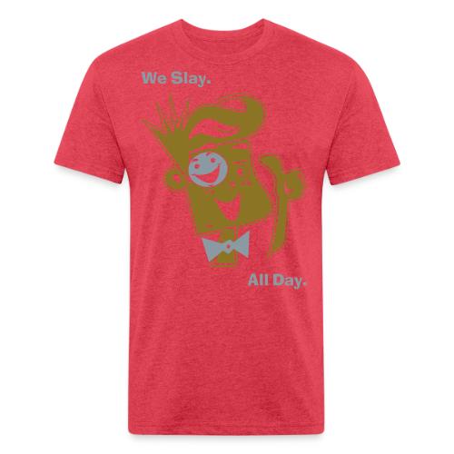 We Slay All Day Shiny Shirt Metallic Silver & Gold - Unisex Poly/Cotton T-Shirt