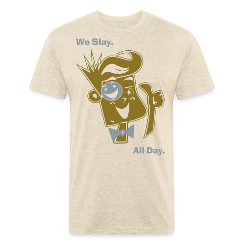 We Slay All Day Shiny Shirt Metallic Silver & Gold - Unisex Poly/Cotton T-Shirt