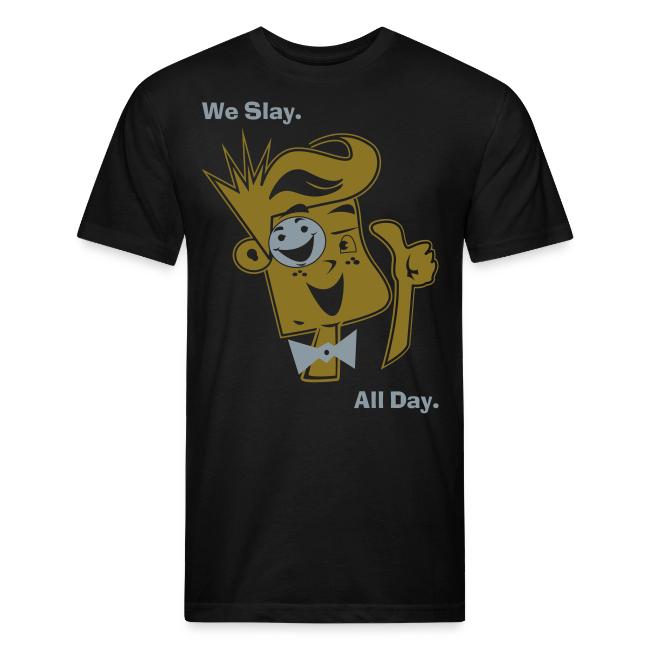 We Slay All Day Shiny Shirt Metallic Silver & Gold