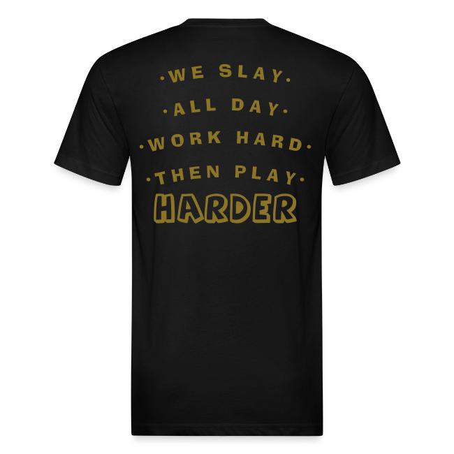 We Slay All Day Shiny Shirt Metallic Silver & Gold