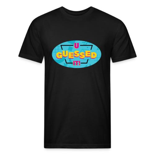 Round Logo Front, Website Back - Men’s Fitted Poly/Cotton T-Shirt