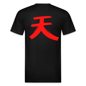 Raging Demon Street Fighter T-Shirt Akuma - Unisex Poly/Cotton T-Shirt - black - Back - Jose (178cm)