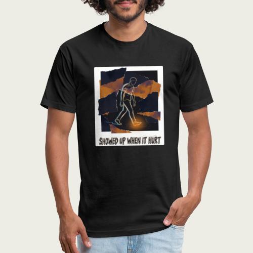 Recovery Mantra Showed up when it hurt - Unisex Poly/Cotton T-Shirt