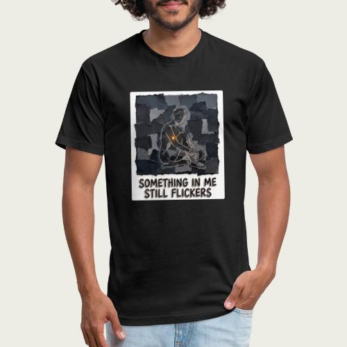 Recovery Mantra Something in me still flickers - Unisex Poly/Cotton T-Shirt
