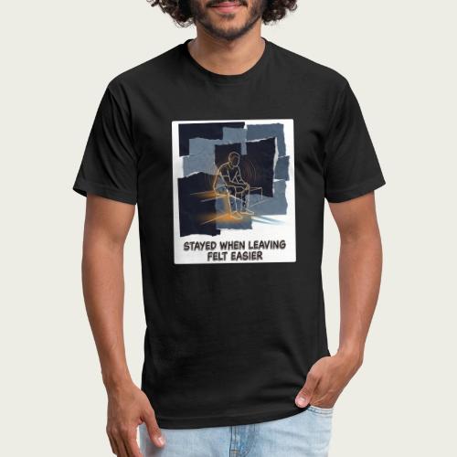Recovery Mantra Stayed when leaving felt easier - Unisex Poly/Cotton T-Shirt