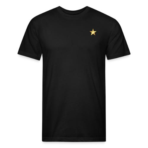 Gold Star 2 Light Font - Men’s Fitted Poly/Cotton T-Shirt