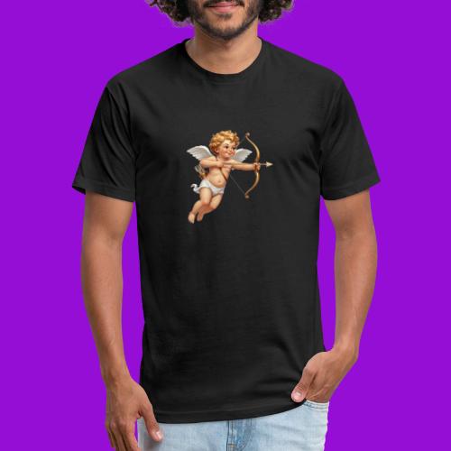 Cupid with twohearts set - Men’s Fitted Poly/Cotton T-Shirt