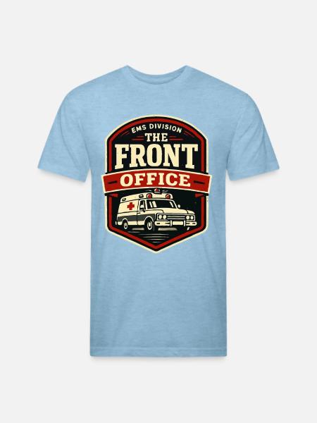 EMS Front Office Driver Badge - Unisex Poly/Cotton T-Shirt - heather blue