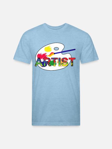 Artist - Unisex Poly/Cotton T-Shirt - heather blue
