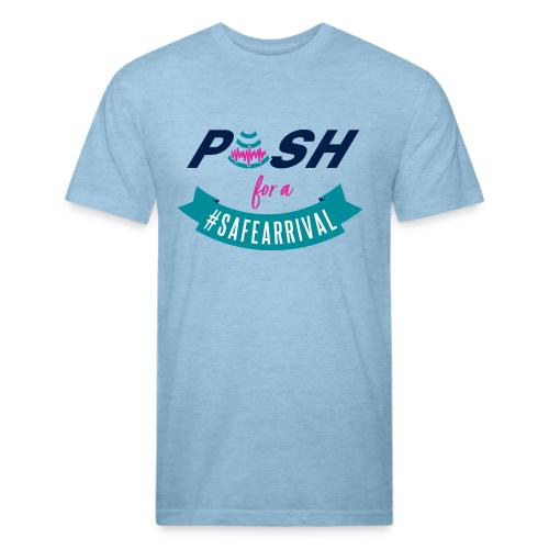 PUSH for a #SafeArrival - Unisex Poly/Cotton T-Shirt