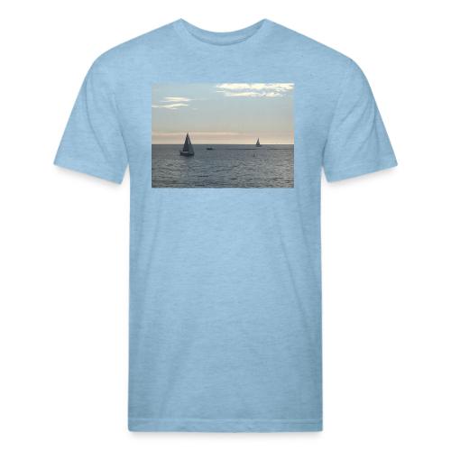 Sailboats on the Peaceful Sea - Unisex Poly/Cotton T-Shirt
