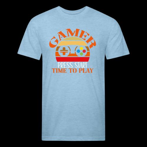 Gamer: Press Start, Time to Play! - Unisex Poly/Cotton T-Shirt