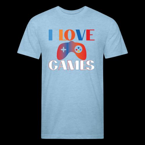 I Love Games Rainbow Controller - Unisex Poly/Cotton T-Shirt