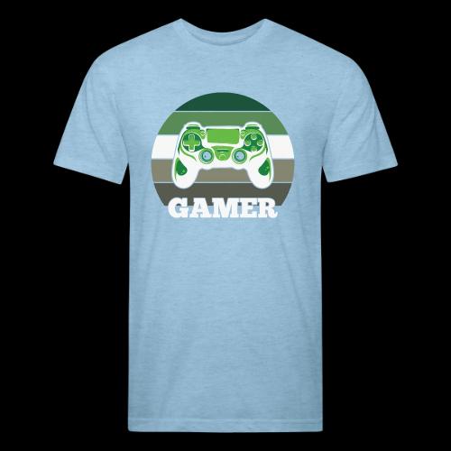 Green Sunset Gamer - Unisex Poly/Cotton T-Shirt