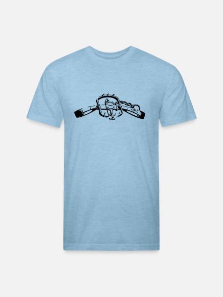trap - Unisex Poly/Cotton T-Shirt - heather blue
