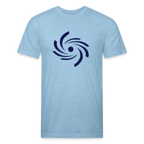 Camiseta unisex de poliéster y algodón con el símbolo de huracán azul oscuro de Huracanes Caribe