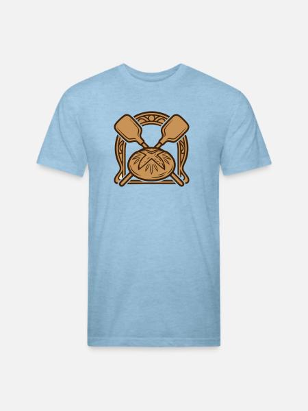 Bakers Peel Bread Crest - Unisex Poly/Cotton T-Shirt - heather blue