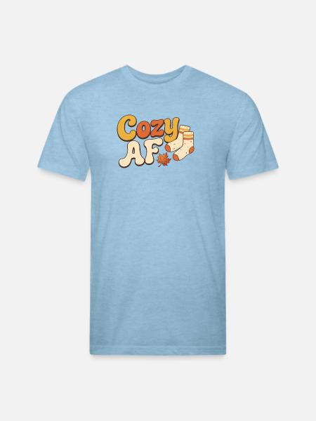 Cozy AF Autumn Socks - Unisex Poly/Cotton T-Shirt - heather blue