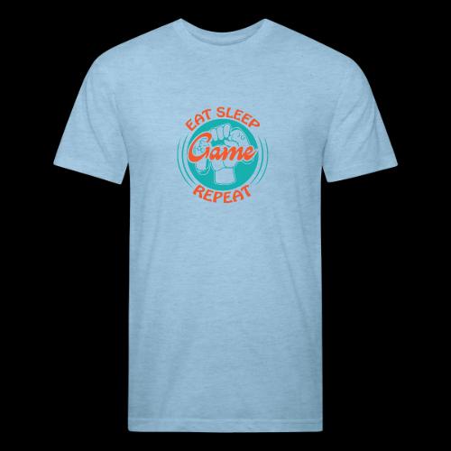 Eat, Sleep, Game, Repeat! (Fist) - Unisex Poly/Cotton T-Shirt