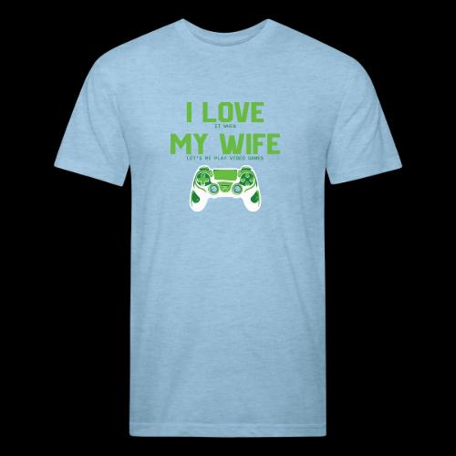 I Love It When My Wife Lets Me Game - Unisex Poly/Cotton T-Shirt