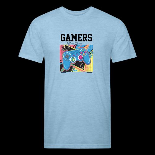 Gamers Start! Retro Japanese Vibe - Unisex Poly/Cotton T-Shirt
