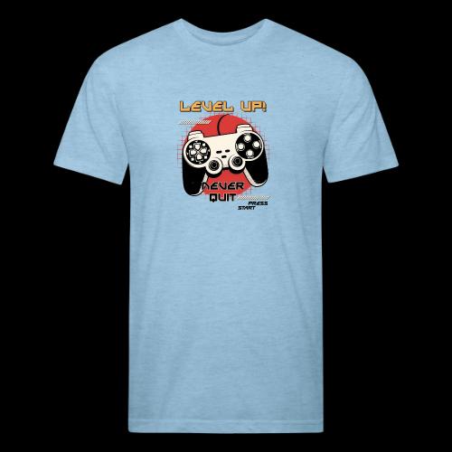 Level Up! Never Quit Gaming - Unisex Poly/Cotton T-Shirt