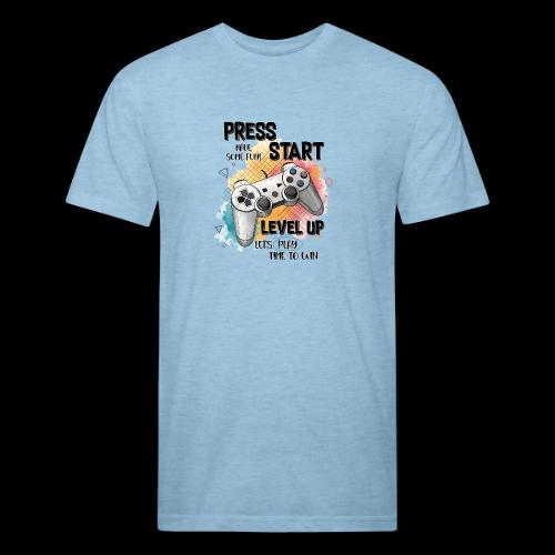 Press Start, Level Up - Unisex Poly/Cotton T-Shirt