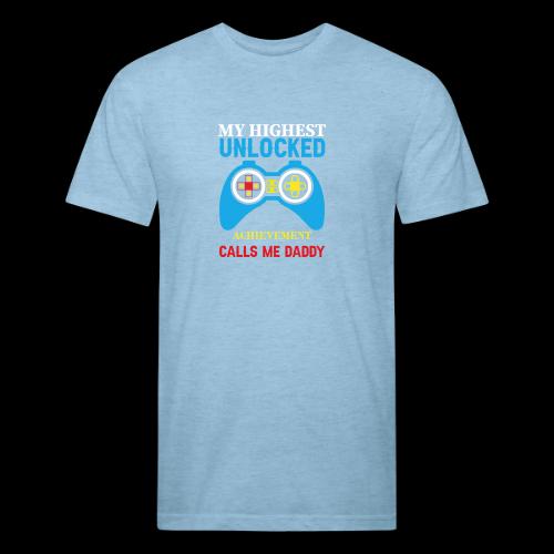 My Highest Unlocked Achievement Calls Me Daddy - Unisex Poly/Cotton T-Shirt