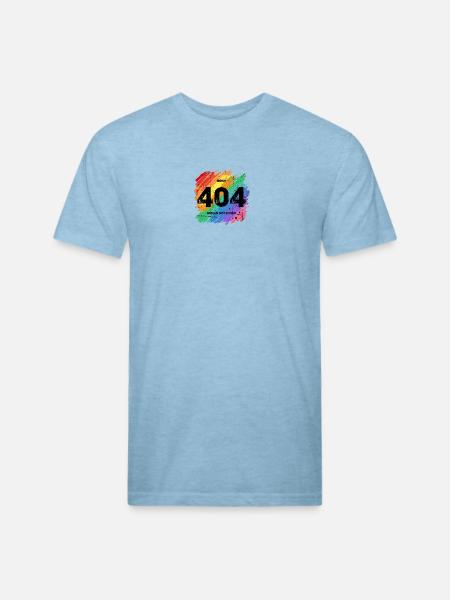 Rainbow 404 Error Tee - Unisex Poly/Cotton T-Shirt - heather blue