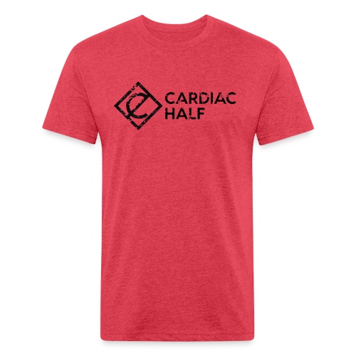 Cardiac Half Black Logo - Fitted Cotton/Poly T-Shirt by Next Level