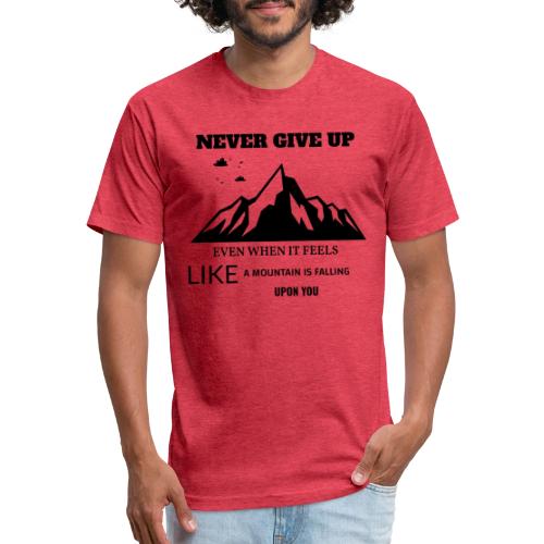 Never Give Up - Unisex Poly/Cotton T-Shirt