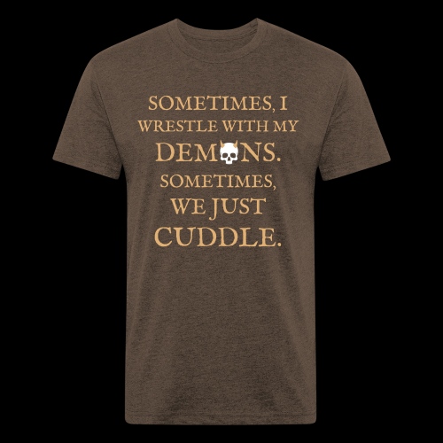 Demon Cuddles - Men’s Fitted Poly/Cotton T-Shirt