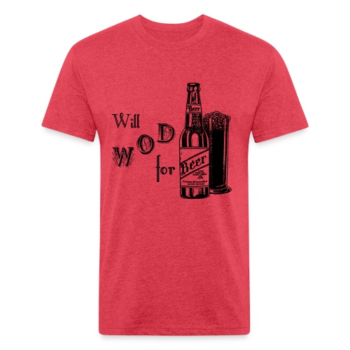 Will WOD For Beer - Men’s Fitted Poly/Cotton T-Shirt