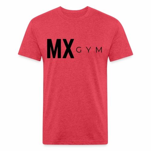 MX Gym Minimal Long Black - Men’s Fitted Poly/Cotton T-Shirt