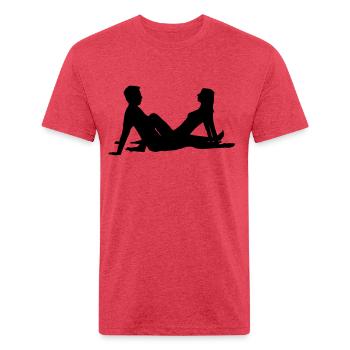 sex - Unisex Poly/Cotton T-Shirt - heather red - Front - Jose (178cm)