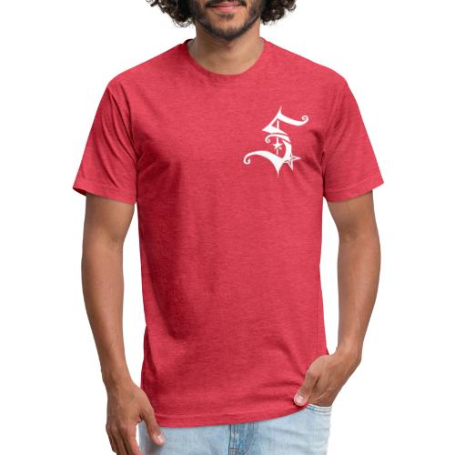 white sigil logo - Men’s Fitted Poly/Cotton T-Shirt