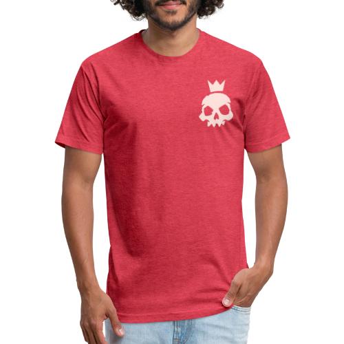 Light Pink Skull Logo - Men’s Fitted Poly/Cotton T-Shirt
