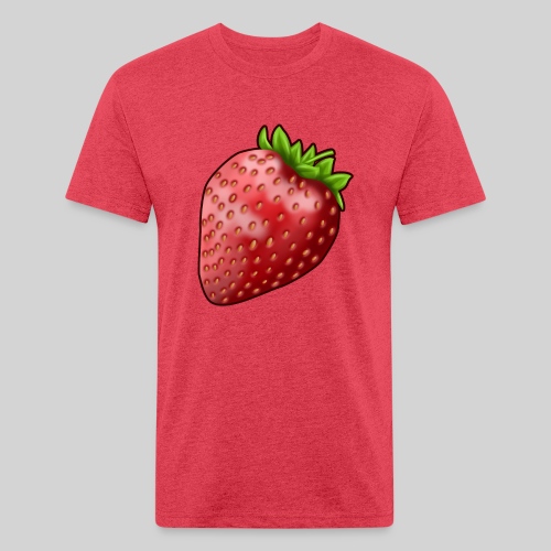 Giant Strawberry - Fitted Cotton/Poly T-Shirt by Next Level