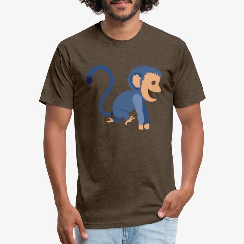 Monkey - Men’s Fitted Poly/Cotton T-Shirt