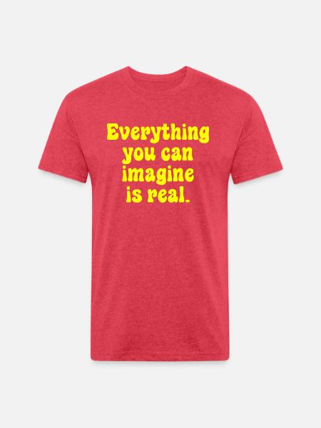 Imagine - Unisex Poly/Cotton T-Shirt - heather red