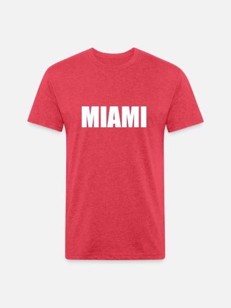 MIAMI - Unisex Poly/Cotton T-Shirt - heather red