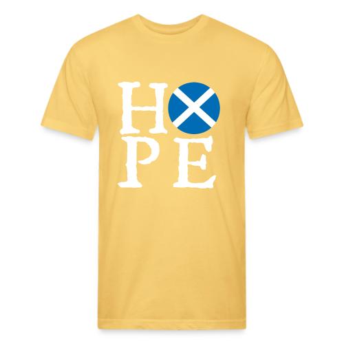 Light HOPE St A Cross - Men’s Fitted Poly/Cotton T-Shirt