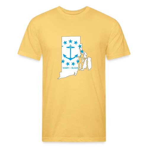 Mary And Blake Logo - RI Map - Unisex Poly/Cotton T-Shirt